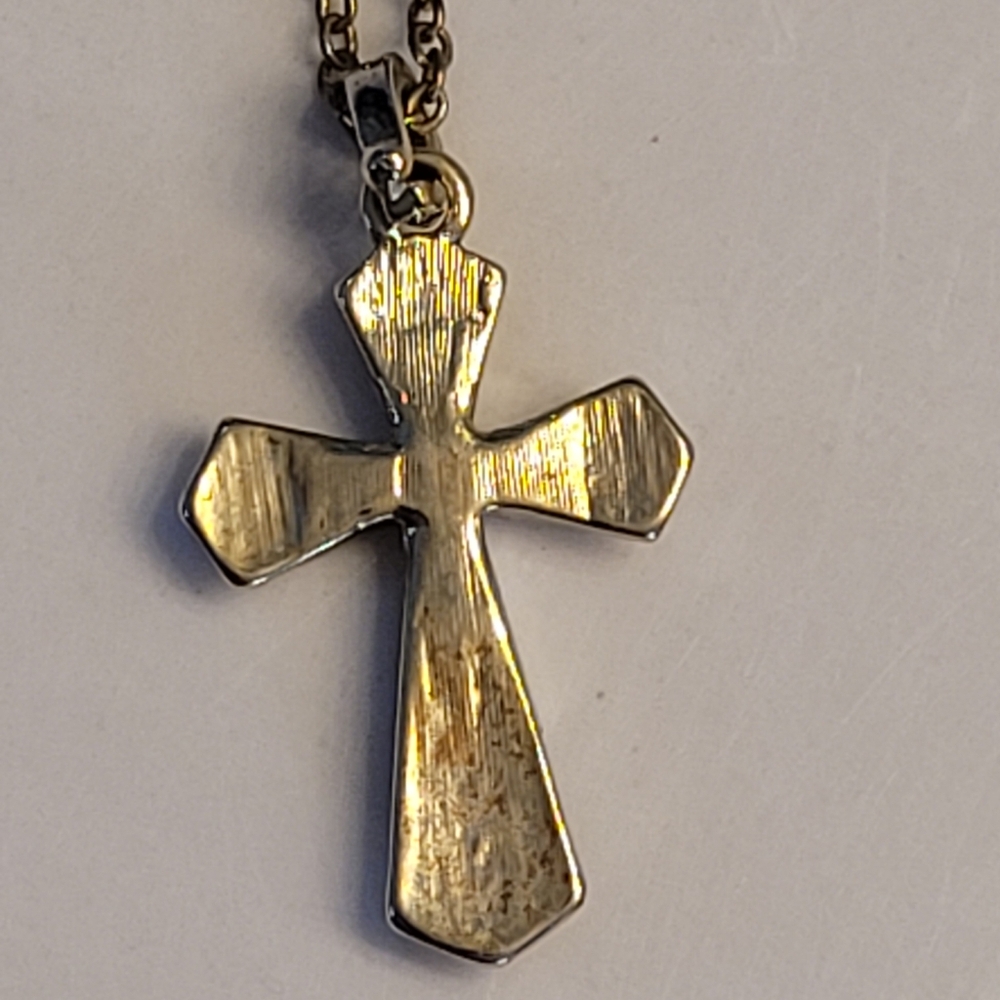 Cross Necklace Gold-tone Cross With Sparkling Crystal Accents - Picture 10 of 16